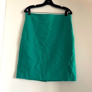 Turquoise J. Crew Wool Pencil Skirt